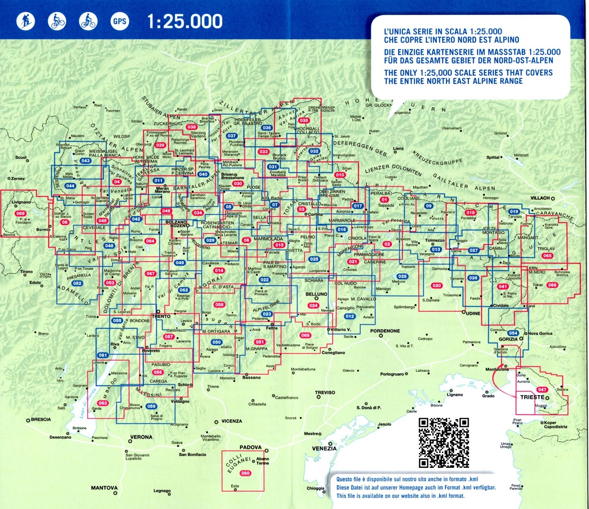 CARTA TOPOGRAFICA 1:25.000 dalla 22  alla 40